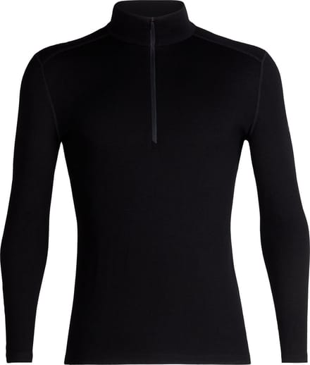 Icebreaker Men's Tech Top Long Sleeve Half Zip Black - XL