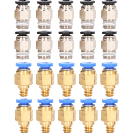 20 stuks 3D-printer pneumatische fitting PC4?M6 PC4?10 Accessoireset Kit voor Creality Ender 3 beige