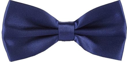 Fako Fashion® - Vlinderstrik - Vlinderdas - Satijn - 12.5cm - Donkerblauw