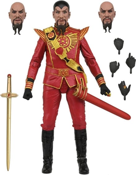 NECA Flash Gordon (1980) Action Figure Ultimate Ming (Red Military Outfit) 18 cm Action Figuur