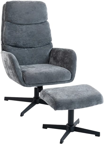 Fauteuil - Relaxstoel - Relaxfauteuil - Stoel - Met armleuning - Voor één Persoon - Grijs