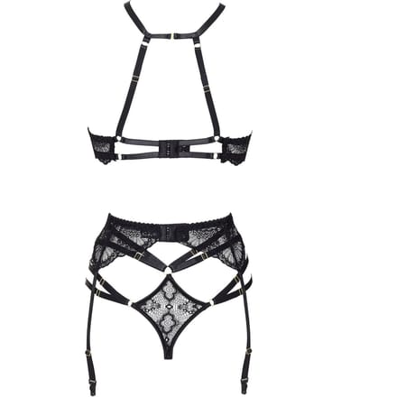 Beauty Night Natasha jarretelset - zwart L/XL