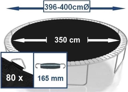 Springmat voor trampoline 396cm - geschikt voor 80 veren van 16,5 cm lengte