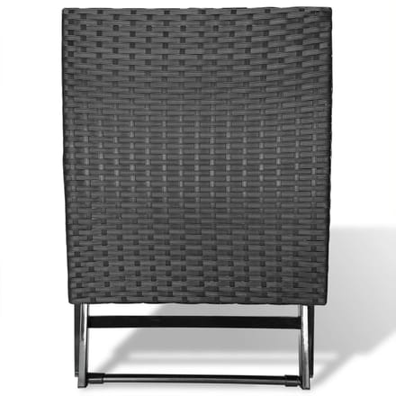 vidaXL - Kruk - inklapbaar - poly - rattan - zwart