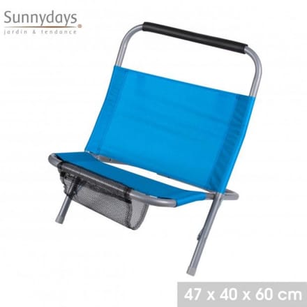 “LE DELANO” Rugsteun voor op het strand Turquoise 48×40×H60 cm
