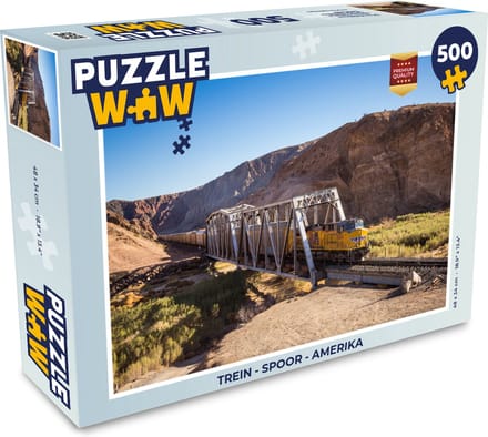 Puzzel Trein - Spoor - Amerika - Legpuzzel - Puzzel 500 stukjes