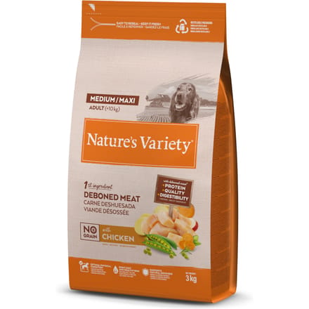 Nature's Variety No Grain Medium/Maxi Adult Scharrelkip - 3 kg