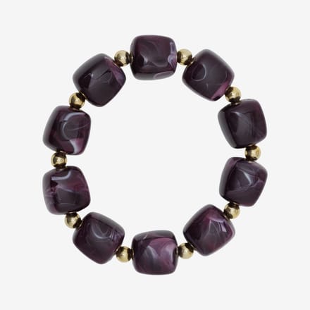 Essenza Large Beads Bracelet Dark Purple