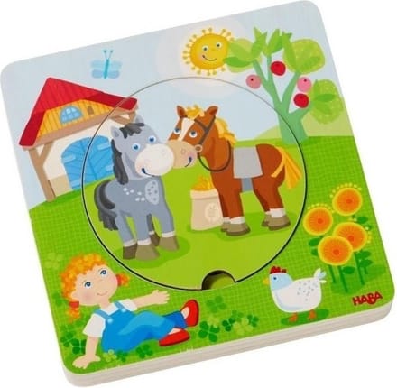Haba Houten Puzzel Boerderijwereld 5 Stukjes
