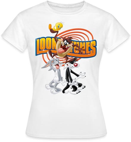 Looney Tunes Bugs Taz Tweety Sylvester T-Shirt Dames