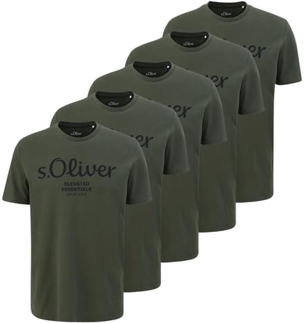 s.Oliver Heren t-shirt 5 pack Basic