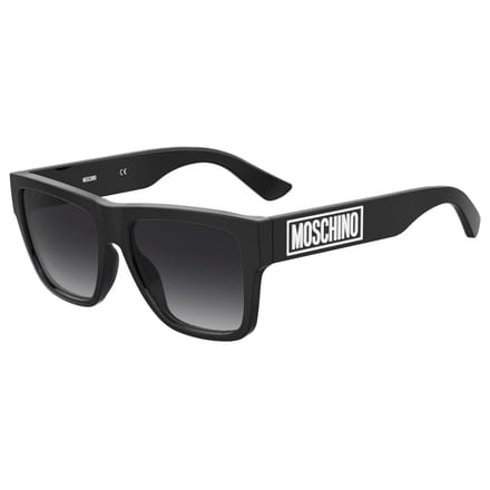 Moschino Zonnebril Met Grijze Gradient Glazen En Zwarte Accenten
