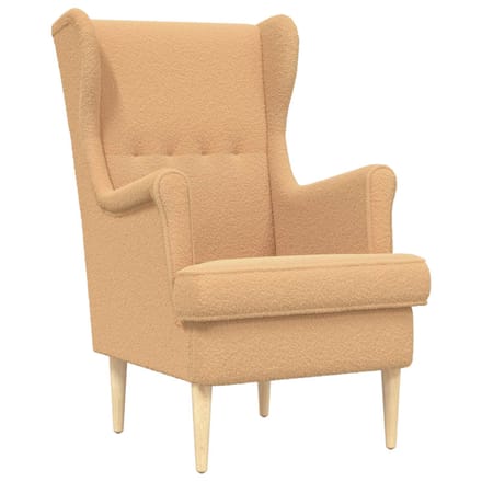 vidaXL - Fauteuil - Beige - Bouclé