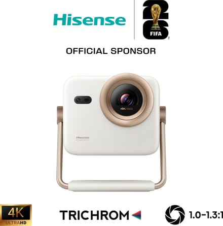 Hisense M2SE-PRO 4K TriChroma Laser Mini Projector, 65 tot 200 inch, 1150 ANSI lumen, Dolby Vision