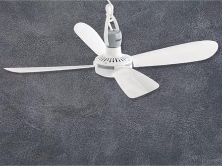 Mini-plafondventilator met mobiel ophangsysteem en aan/uit-schakelaar - diameter 40 cm
