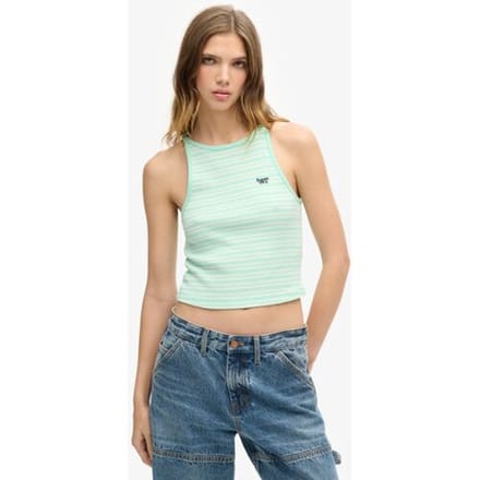 Superdry - Essential Logo Racer hemdtopje met strepen - Dames - Vesten