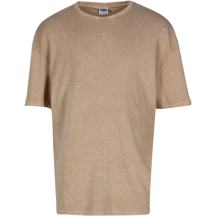 Urban Classics - Washed Rib Heren Tshirt - M - Beige