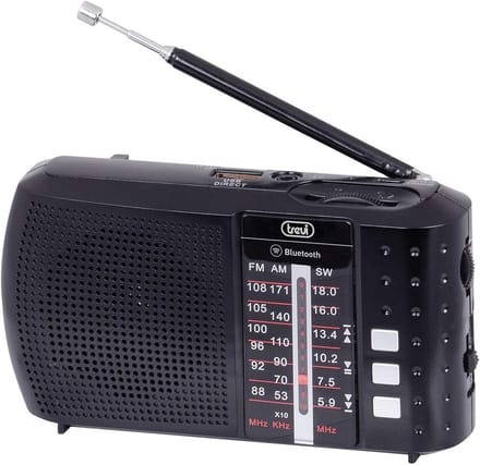 Draagbare Radio met Bluetooth, USB en MicroSD - Oplaadbaar Zwart