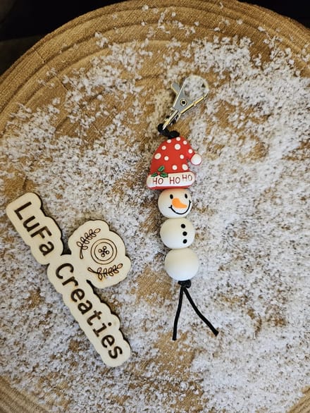 Sleutelhanger Kerst Sneeuwpop