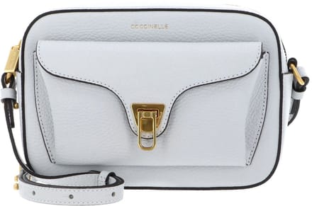 COCCINELLE Leren schoudertas Beat Soft Camera Bag Snow Lichtgrijs