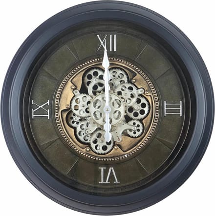Mansion atmosphere - Wandklok Gears grijs 60cm