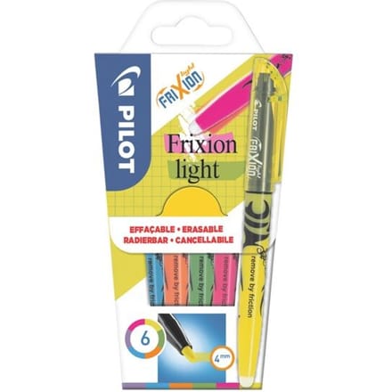 Pilot Frixion Light - Markeerstiften -  6 Kleuren in een doosje