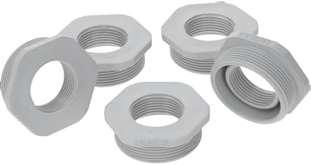5 stuks Kalitec G6402500 verloopstuk M40/M25 kunststof lichtgrijs