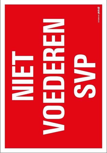 Pickup bord 23x33 cm Combinatie - Niet voederen svp