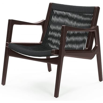 ClassiCon Euvira Lounge Chair - ClassiConEicheBraunGebeizt - koord zwart