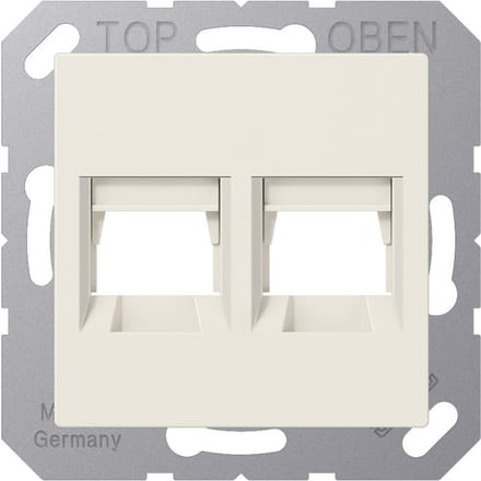 Jung AS500 Dubbele Modulaire Jack Afdekking Wit - A1569-2AT