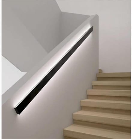 Verlichte Trapleuning - Handrail met Sensor - Veiligheid Thuis - Geïntegreerde Bewegingssensor - 120 cm - Mat Zwart