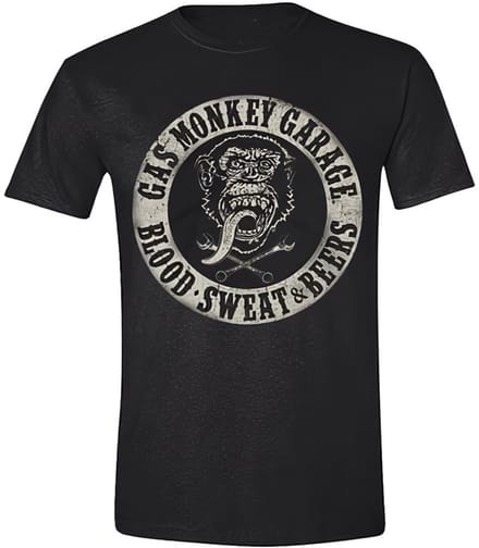 Gas Monkey Garage T-shirt Blood Sweat and Beers, zwart