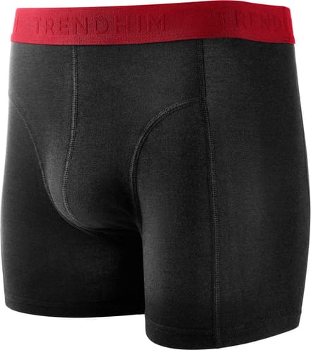 FreeFeel | Zwarte bamboe boxershort met rode tailleband