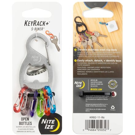 Nite Ize KeyRack + S-Biner - sleutelhanger - RVS