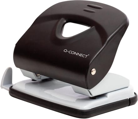 Q-CONNECT Light Duty perforator, metaal, 30 blad, zwart