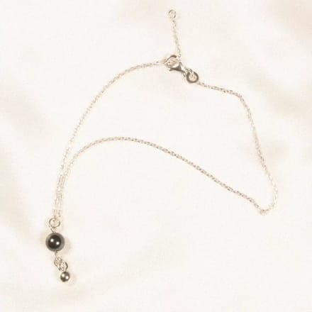Sylvie Monthulé | Silver Anklet | Hematite