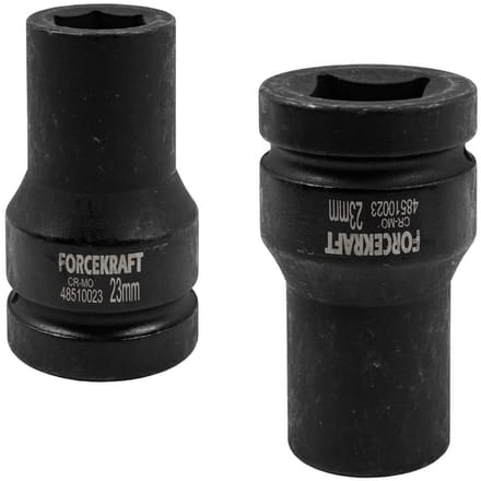 Forcekraft - Slag Dopsleutel 1" - 23mm - Zeskant - Diep