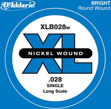 D'Addario XLB028W Bass XL Single String - Enkele basgitaarsnaar