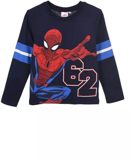 Spider-Man Longsleeve Shirt Donkerblauw – 100% Katoen – Maat 98