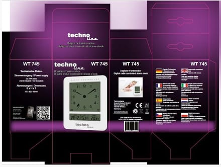 Funkwecker met digitaal Ziffernblatt en meerdere alarmfuncties