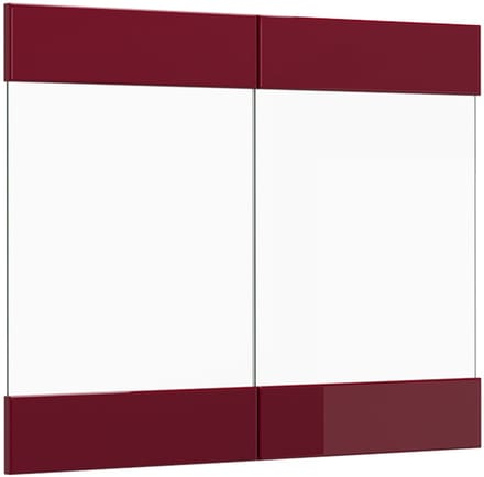 Vicco R-Line Keukenfront – 79.2 x 59 cm meubelfront voor de glazen hangkast Rode hoogglans