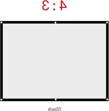 Projectorscherm - Draagbaar scherm - Thuisbioscoop Buiten - Kreukvrij opvouwbaar - 72 Inch - Wit