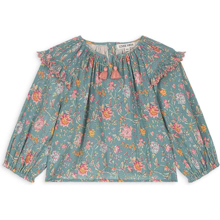 Louise Misha Blouse Iris Blue Rosa Damascena Maat: 6M | Overhemden Outlet | kids | Blauw