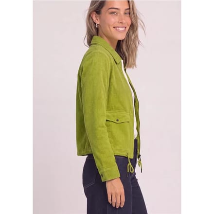 Corduroy jack met kraag en ritssluiting