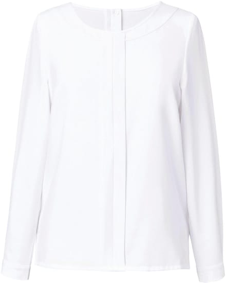 Brook Taverner Riola Crepe de Chine blouse BT2264 - White - 36 EU (8 UK)