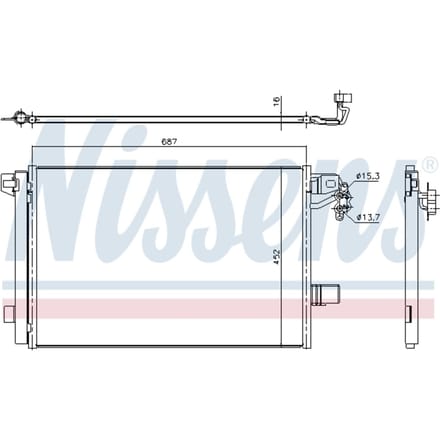 Condensator, airconditioning NISSENS 940345