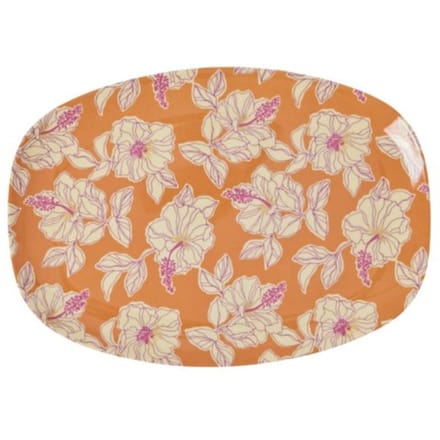 Rice melamine bord vierkant faded hibiscus