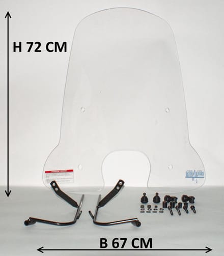 Windscherm Helder | Sym Fiddle 3 ( 73CM)