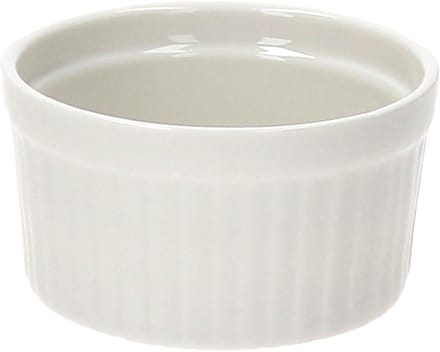 Set van 6 crème brulee schaaltjes Bianca 9x5cm wit - 24302126