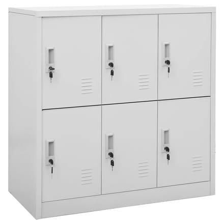 vidaXL - Lockerkast - 90x45x92,5 - cm - staal - lichtgrijs